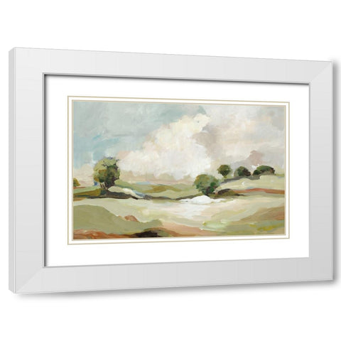 Pastoral Land White Modern Wood Framed Art Print with Double Matting by Pearce, Allison