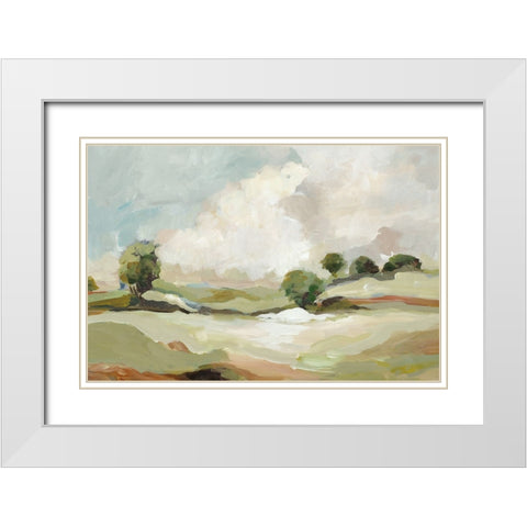 Pastoral Land White Modern Wood Framed Art Print with Double Matting by Pearce, Allison