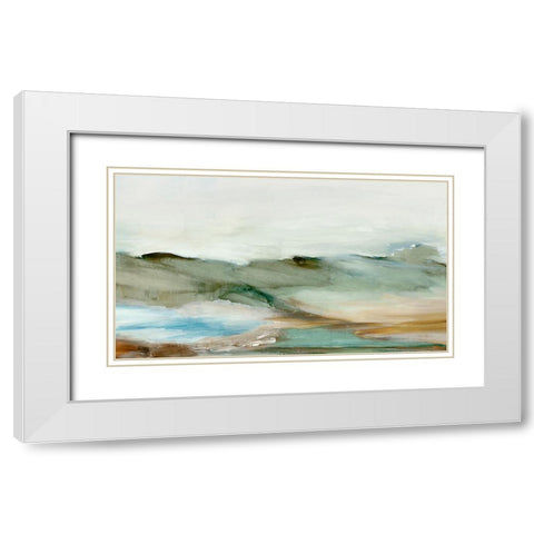 Abstract Landscape White Modern Wood Framed Art Print with Double Matting by Pearce, Allison