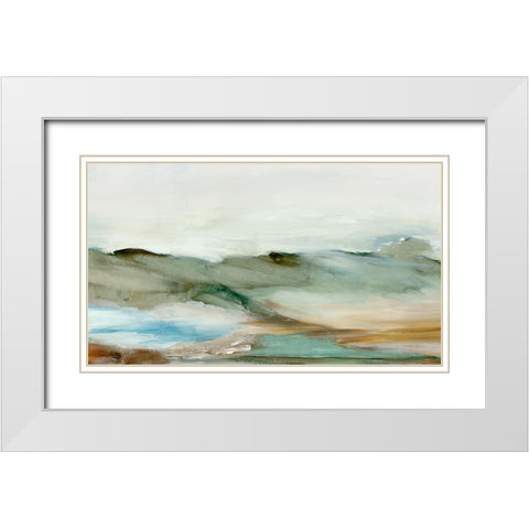 Abstract Landscape White Modern Wood Framed Art Print with Double Matting by Pearce, Allison