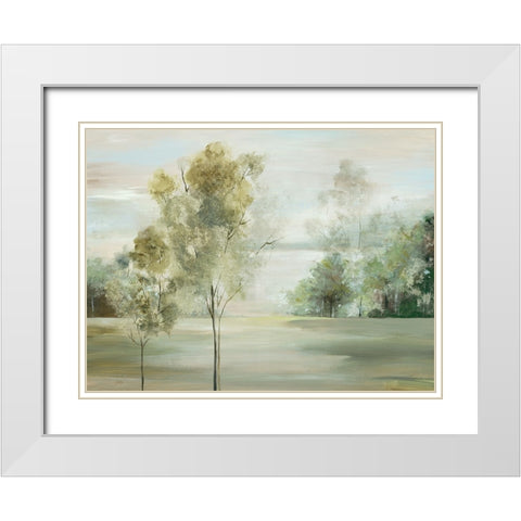 Romantic landscape White Modern Wood Framed Art Print with Double Matting by Pearce, Allison