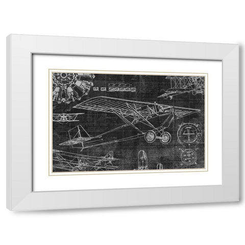 Vintage Aviation I White Modern Wood Framed Art Print with Double Matting by Selkirk, Edward