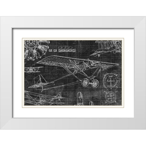 Vintage Aviation I White Modern Wood Framed Art Print with Double Matting by Selkirk, Edward