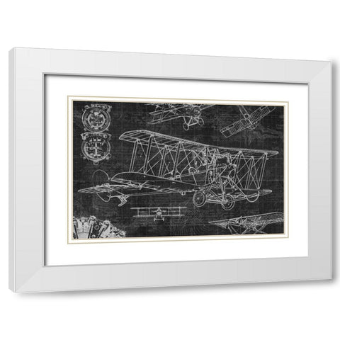 Vintage Aviation II White Modern Wood Framed Art Print with Double Matting by Selkirk, Edward