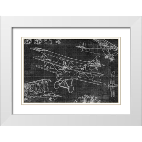 Vintage Aviation III White Modern Wood Framed Art Print with Double Matting by Selkirk, Edward