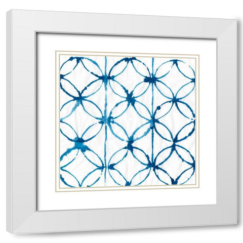 Indigo Dye IV White Modern Wood Framed Art Print with Double Matting by Wilson, Aimee