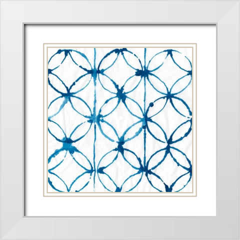Indigo Dye IV White Modern Wood Framed Art Print with Double Matting by Wilson, Aimee
