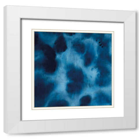 Indigo Dye VII White Modern Wood Framed Art Print with Double Matting by Wilson, Aimee