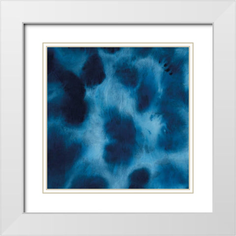 Indigo Dye VII White Modern Wood Framed Art Print with Double Matting by Wilson, Aimee