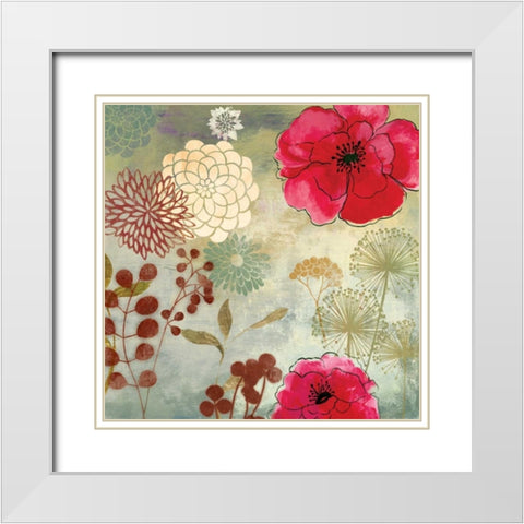 In the Garden II White Modern Wood Framed Art Print with Double Matting by Wilson, Aimee