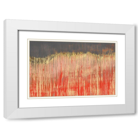 Pink Landscape I White Modern Wood Framed Art Print with Double Matting by Wilde, Susan
