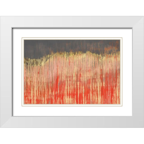 Pink Landscape I White Modern Wood Framed Art Print with Double Matting by Wilde, Susan