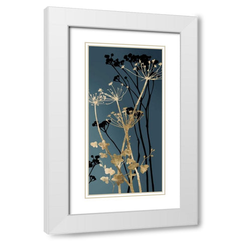 Twilight Botanicals I White Modern Wood Framed Art Print with Double Matting by Wilson, Aimee