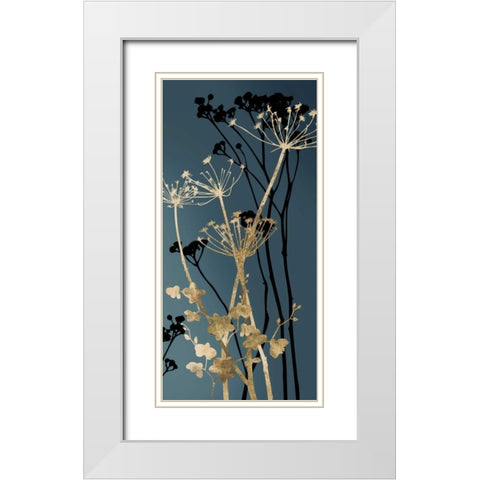 Twilight Botanicals I White Modern Wood Framed Art Print with Double Matting by Wilson, Aimee