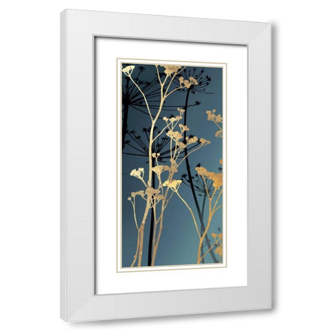 Twilight Botanicals II White Modern Wood Framed Art Print with Double Matting by Wilson, Aimee