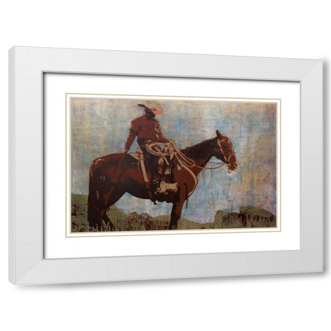 Western Moment White Modern Wood Framed Art Print with Double Matting by Allen, Maura