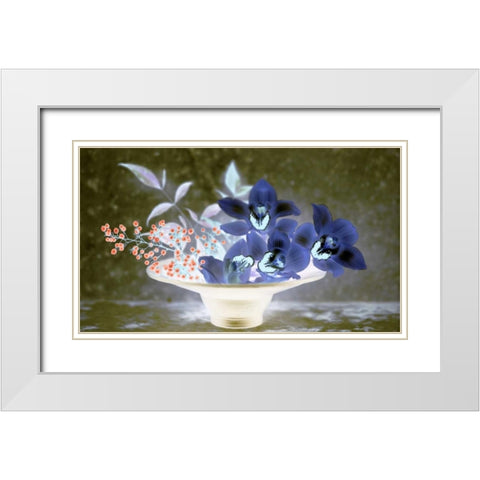 Floral Color - 18 White Modern Wood Framed Art Print with Double Matting by Blaustein, Alan