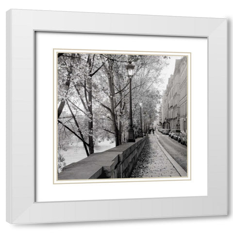 Paris - 23 White Modern Wood Framed Art Print with Double Matting by Blaustein, Alan