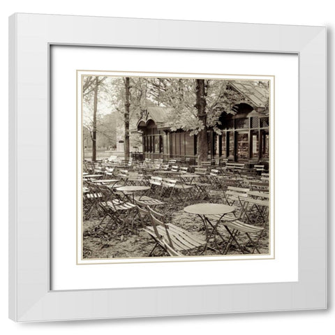 Paris - 18 White Modern Wood Framed Art Print with Double Matting by Blaustein, Alan