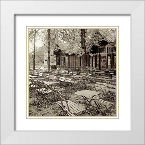 Paris - 18 White Modern Wood Framed Art Print with Double Matting by Blaustein, Alan