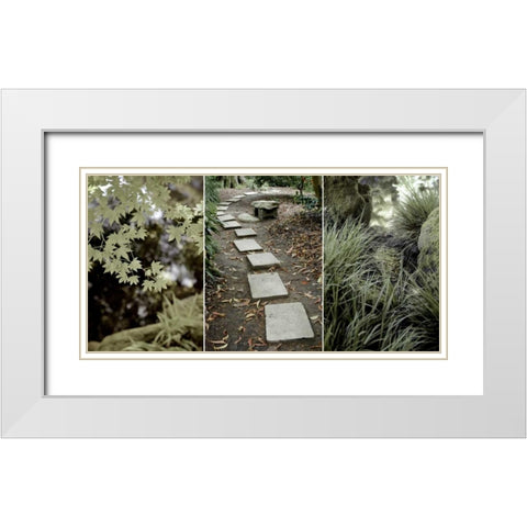 Parc Panel White Modern Wood Framed Art Print with Double Matting by Blaustein, Alan