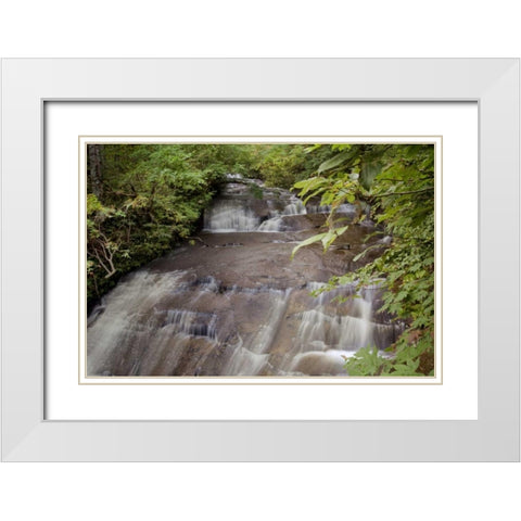 Hokkaido Waterfall - 3 White Modern Wood Framed Art Print with Double Matting by Blaustein, Alan