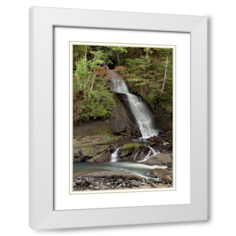 Hokkaido Waterfall - 6 White Modern Wood Framed Art Print with Double Matting by Blaustein, Alan