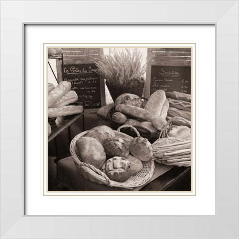 Les Pains No. 2 White Modern Wood Framed Art Print with Double Matting by Blaustein, Alan