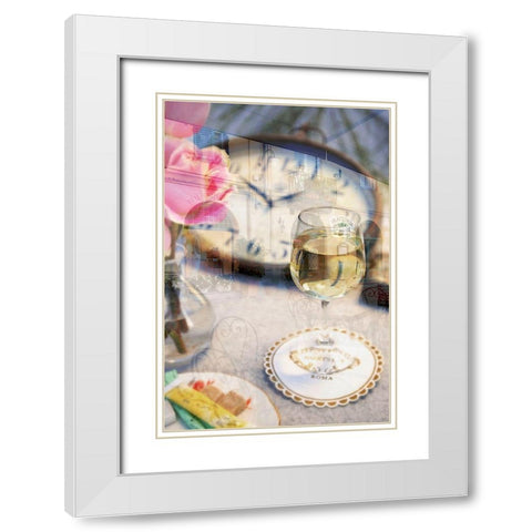 Caffe Roma #1 White Modern Wood Framed Art Print with Double Matting by Blaustein, Alan