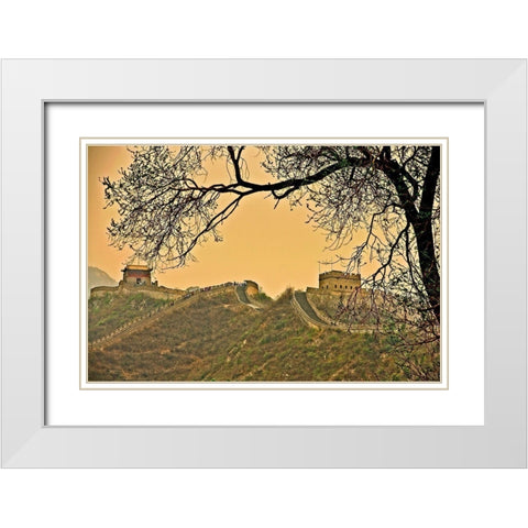 Ancient Walls White Modern Wood Framed Art Print with Double Matting by Burdick, Chuck