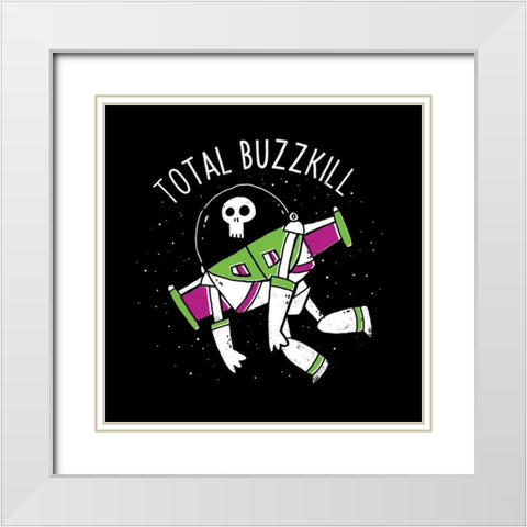 Total Buzzkill White Modern Wood Framed Art Print with Double Matting by Buxton, Michael