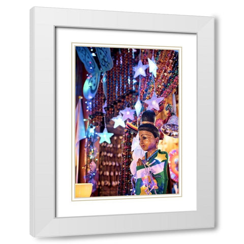 Nagano Cafe 18 White Modern Wood Framed Art Print with Double Matting by Blaustein, Alan