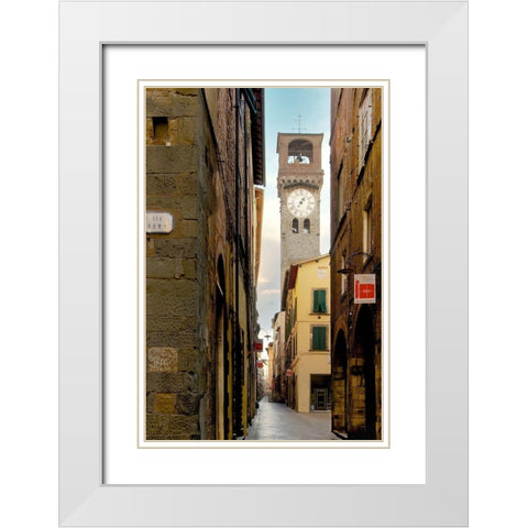 Lucca #1 White Modern Wood Framed Art Print with Double Matting by Blaustein, Alan