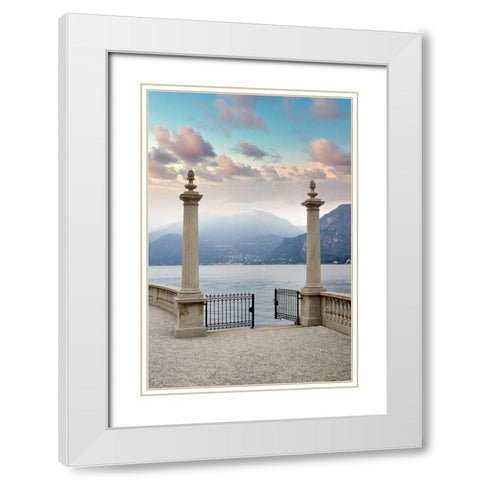 Villa Giardino #8 White Modern Wood Framed Art Print with Double Matting by Blaustein, Alan