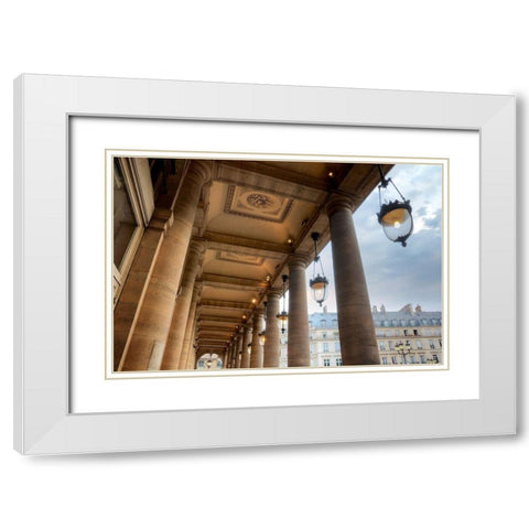 Paris Cityscape II White Modern Wood Framed Art Print with Double Matting by Blaustein, Alan
