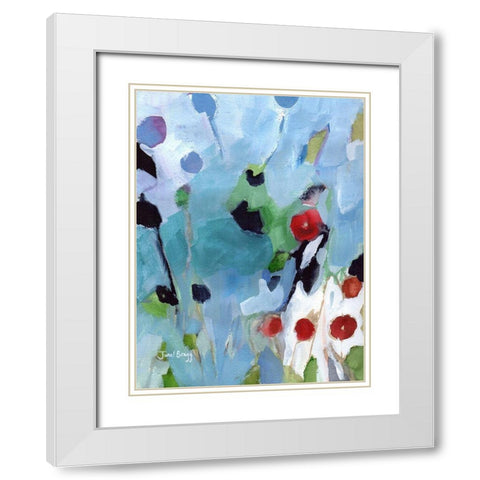 Rose Hips at Christmas White Modern Wood Framed Art Print with Double Matting by Bragg, Janel