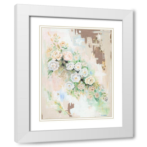 Spring Flowers White Modern Wood Framed Art Print with Double Matting by Clumeck, Alana