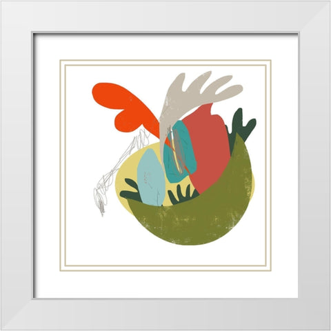 A Bowl of Everything White Modern Wood Framed Art Print with Double Matting by Christine, Niya