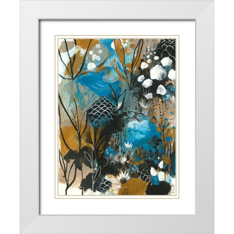 January Song White Modern Wood Framed Art Print with Double Matting by Capri, Corina