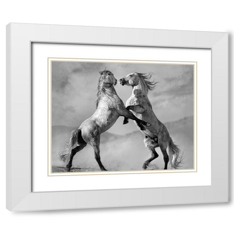 Challengers White Modern Wood Framed Art Print with Double Matting by Dearing, Lisa