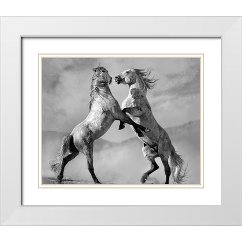 Challengers White Modern Wood Framed Art Print with Double Matting by Dearing, Lisa