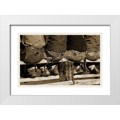 Wranglers White Modern Wood Framed Art Print with Double Matting by Dearing, Lisa