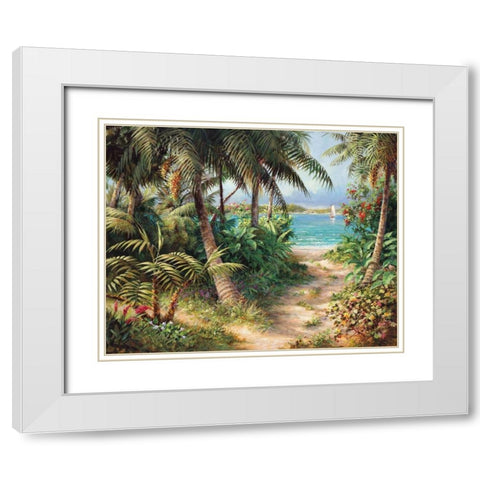 Bahama Sail White Modern Wood Framed Art Print with Double Matting by Fronckowiak, Art
