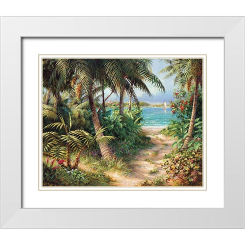 Bahama Sail White Modern Wood Framed Art Print with Double Matting by Fronckowiak, Art