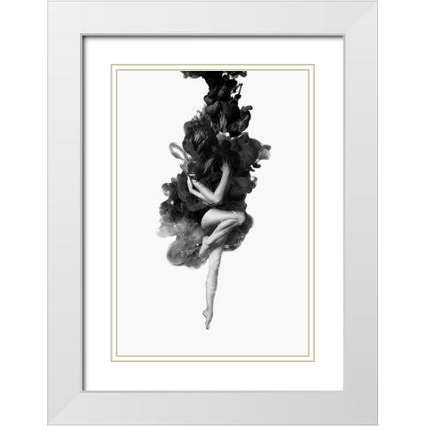 The Born of The Universe White Modern Wood Framed Art Print with Double Matting by Farkas, Robert