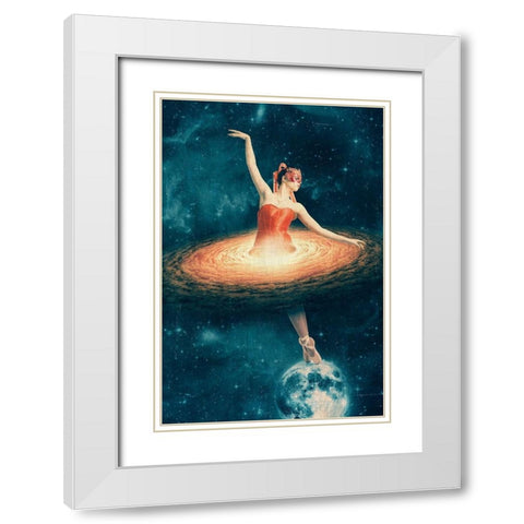 Prima Ballerina Assoluta White Modern Wood Framed Art Print with Double Matting by Flores, Paula Belle