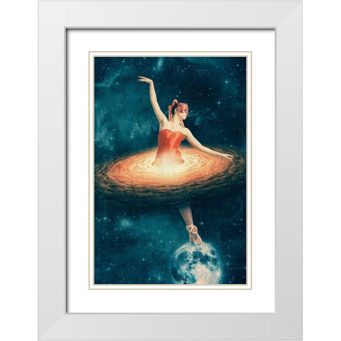 Prima Ballerina Assoluta White Modern Wood Framed Art Print with Double Matting by Flores, Paula Belle