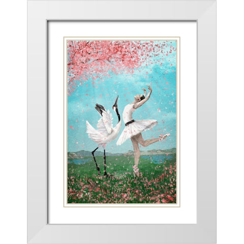 Dance Like No Other White Modern Wood Framed Art Print with Double Matting by Flores, Paula Belle