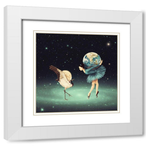 Life is Just a Dance White Modern Wood Framed Art Print with Double Matting by Flores, Paula Belle