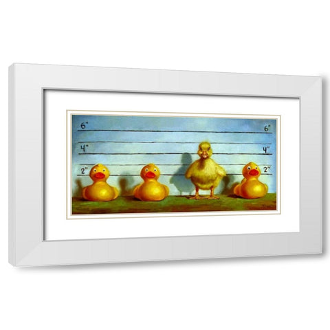 The Big Lineup White Modern Wood Framed Art Print with Double Matting by Heffernan, Lucia